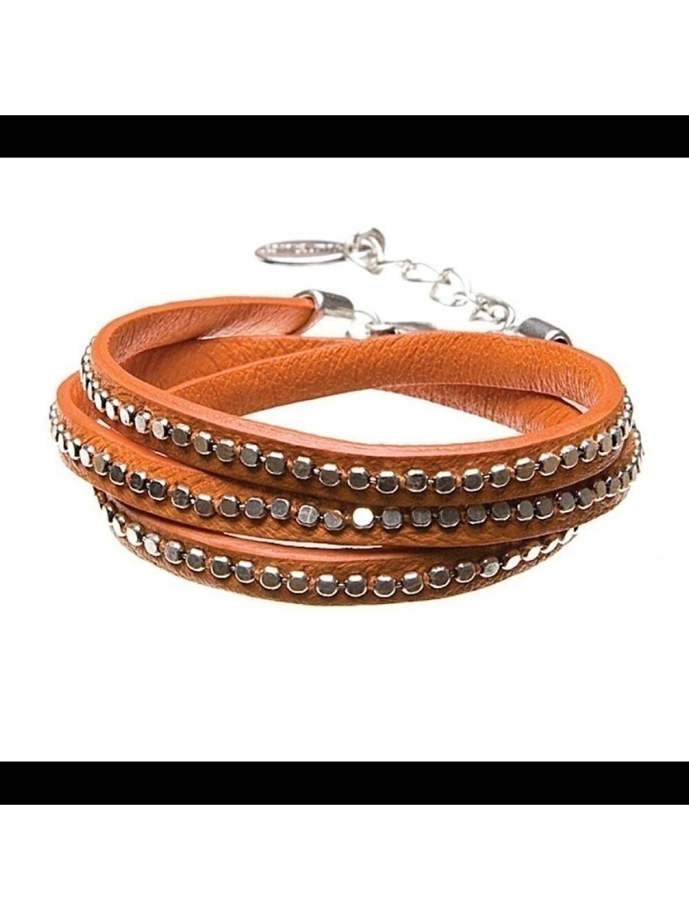Hultquist leather/silver wraparound bracelet - Picture 7 of 9